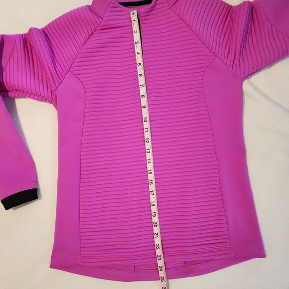 Under Armour ColdGear Ribbed Half Zip Athletic Running Pullover Pink MD - Picture 8 of 9